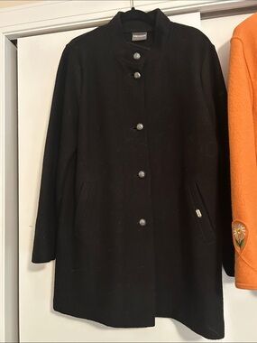 Black Wool Geiger coat with Decorative Buttons - Saks Fifth Avenue